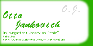 otto jankovich business card